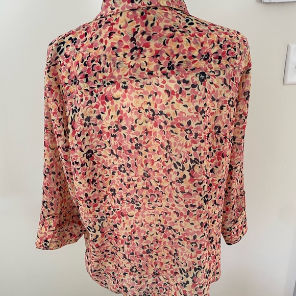 Croft & Barrow Multicolor Floral Button Down Shirt - Picture 6 of 11